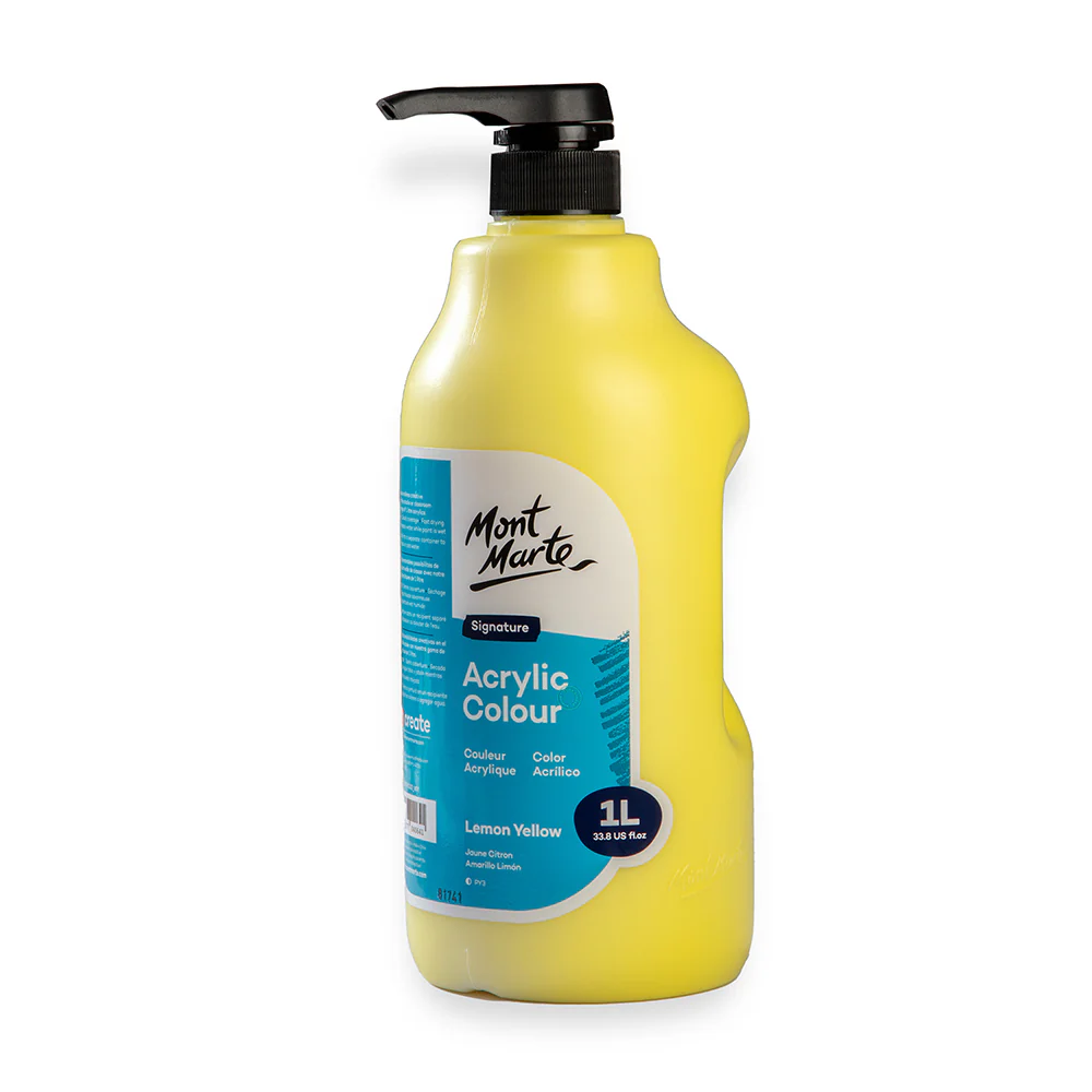 Acrylic Colour Signature 1L - Lemon Yellow