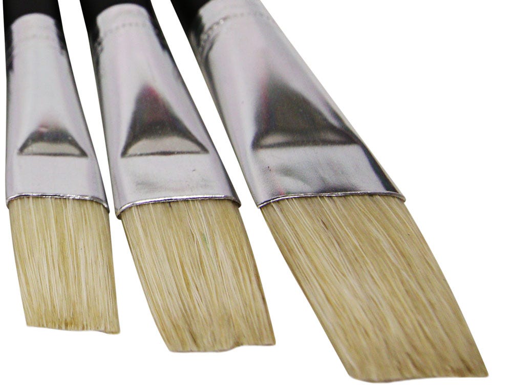 Brushes 12pc Flat 1-12 - Image 3