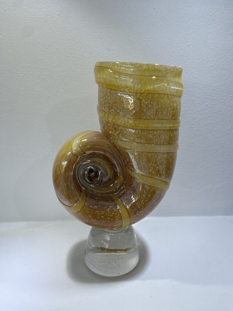 Gold Ammonite by Grace Chepenik, original art from Aruba