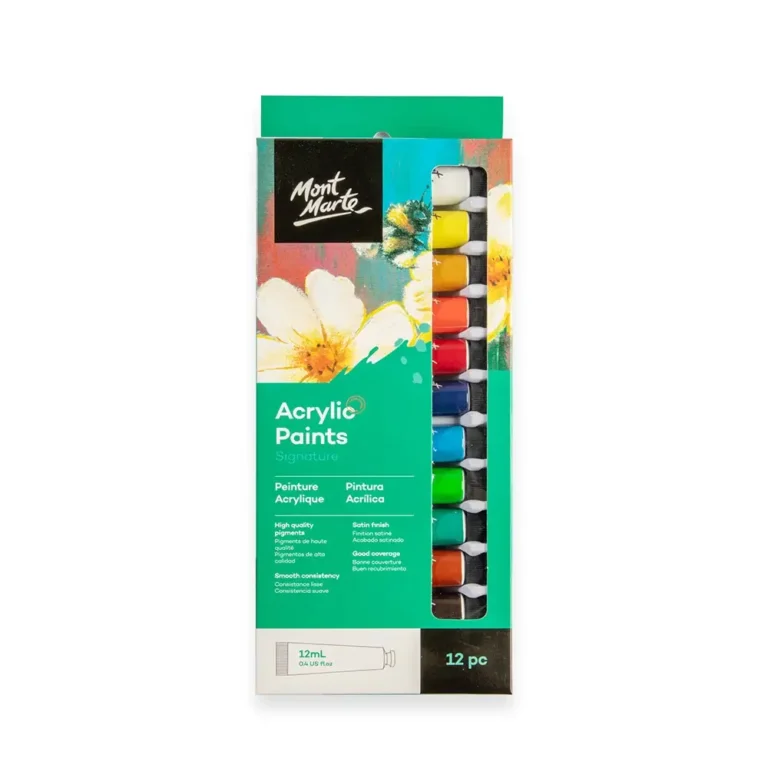 MM Acrylic Colour Paint Set 12pc x 75ml
