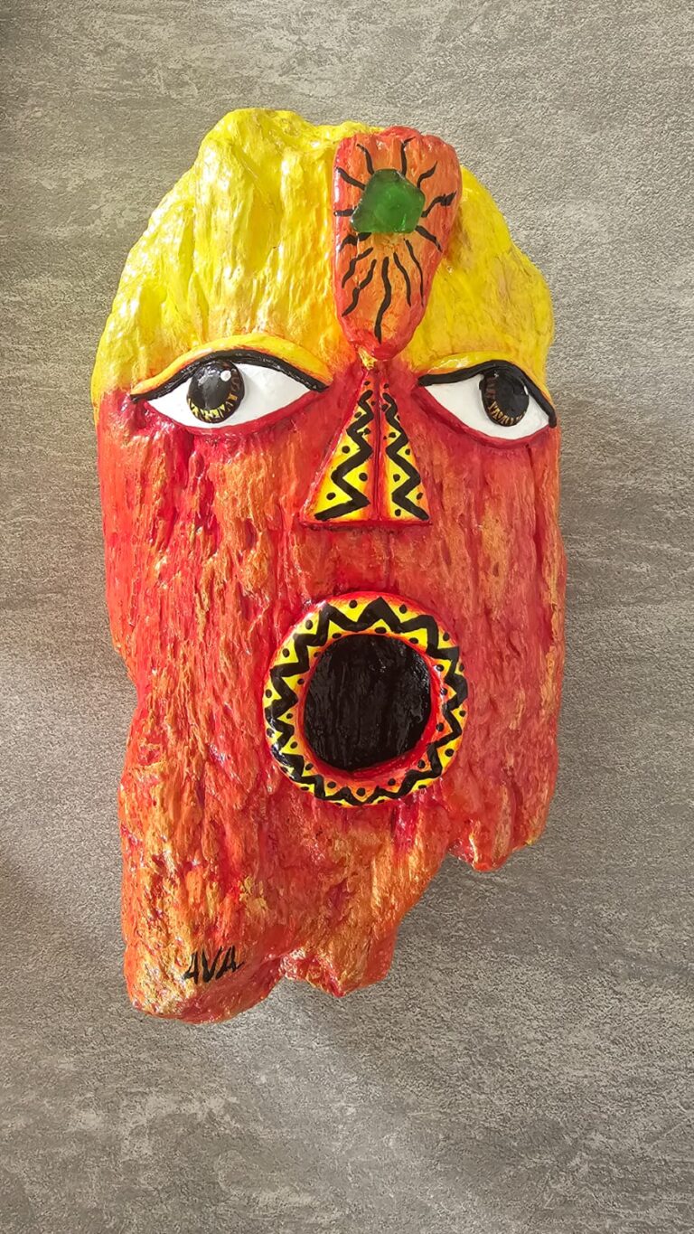 Sea Glass Face by Alejandra Vallejo, original art from Aruba