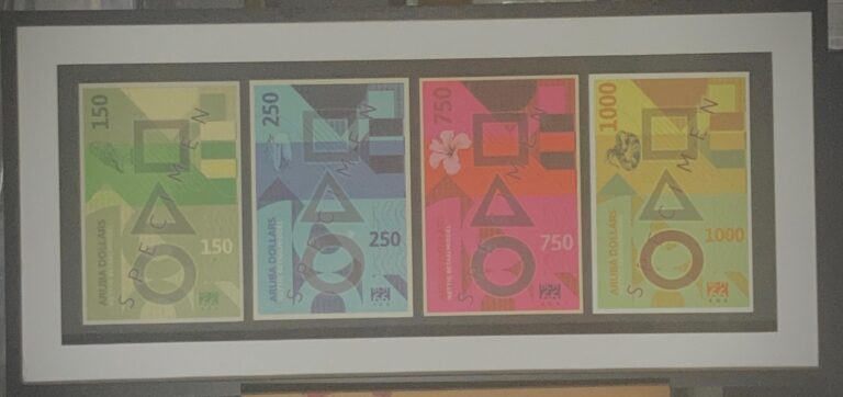 CUATRO PLACA by Ellsworth Henriquez, original art from Aruba